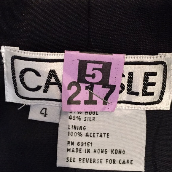 CARLISLE PANTS SLACKS WOOL & SILK COCKTAIL SZ 4 EC - Picture 6 of 6